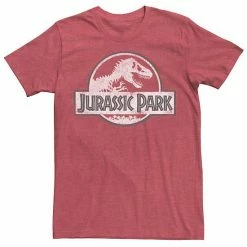 Licensed Character Men's Jurassic Park White Distressed Circle Logo Graphic Tee Red -Licensed Character Shop unnamed file 22441
