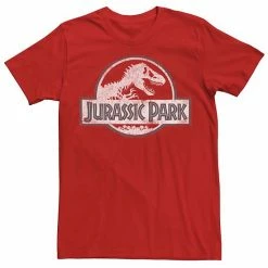 Licensed Character Men's Jurassic Park White Distressed Circle Logo Graphic Tee Red -Licensed Character Shop unnamed file 22444