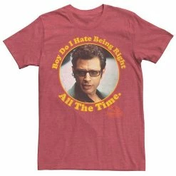 Licensed Character Men's Jurassic Park Hate Being Right All The Time Tee Kelly Heather -Licensed Character Shop unnamed file 22462