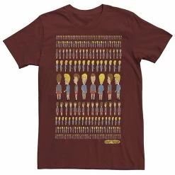Licensed Character Men's Beavis And Butthead Patterns Rule Distressed Portrait Tee Cardinal -Licensed Character Shop unnamed file 22525