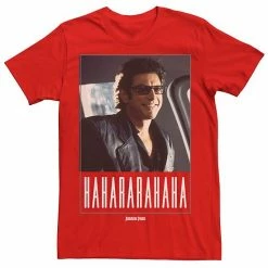Licensed Character Men's Jurassic Park Ian Malcolm Hahararahaha Tee Charcoal Heather