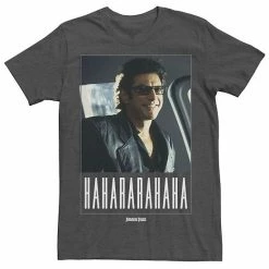 Licensed Character Men's Jurassic Park Ian Malcolm Hahararahaha Tee Charcoal Heather -Licensed Character Shop unnamed file 22566