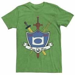 Licensed Character Men's Adventure Time Finn The Hero Sword And Shield Banner Tee Royal Heather -Licensed Character Shop unnamed file 22583