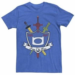 Licensed Character Men's Adventure Time Finn The Hero Sword And Shield Banner Tee Royal Heather -Licensed Character Shop unnamed file 22589