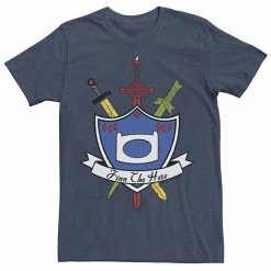 Licensed Character Men's Adventure Time Finn The Hero Sword And Shield Banner Tee Royal Heather -Licensed Character Shop unnamed file 22590