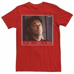 Licensed Character Men's Jurassic Park Ian Malcolm Life Finds A Way Graphic Tee Cardinal -Licensed Character Shop unnamed file 22596