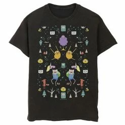 Licensed Character Men's Adventure Time Character Icon Collage Tee Charcoal -Licensed Character Shop unnamed file 22620