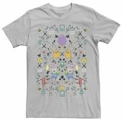 Licensed Character Men's Adventure Time Character Icon Collage Tee Charcoal -Licensed Character Shop unnamed file 22624