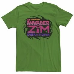 Licensed Character Men's Nickelodeon Invader Zim Enter Florpus Logo Graphic Tee Kelly -Licensed Character Shop unnamed file 22637
