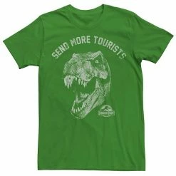 Licensed Character Men's Jurassic Park Tyrannosaurous Says Send More Tourists Tee Charcoal -Licensed Character Shop unnamed file 22674