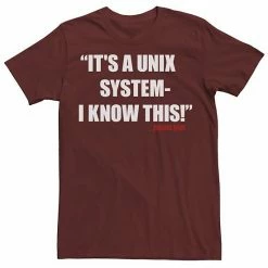 Licensed Character Men's Jurassic Park It's A Unix System Tee Navy Heather -Licensed Character Shop unnamed file 22687
