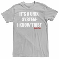 Licensed Character Men's Jurassic Park It's A Unix System Tee Navy Heather -Licensed Character Shop unnamed file 22688