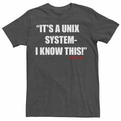 Licensed Character Men's Jurassic Park It's A Unix System Tee Navy Heather -Licensed Character Shop unnamed file 22690