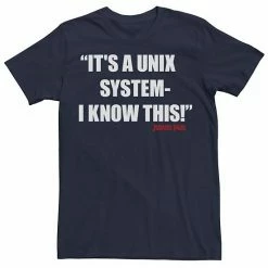 Licensed Character Men's Jurassic Park It's A Unix System Tee Navy Heather -Licensed Character Shop unnamed file 22692