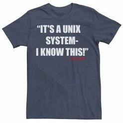 Licensed Character Men's Jurassic Park It's A Unix System Tee Navy Heather -Licensed Character Shop unnamed file 22694