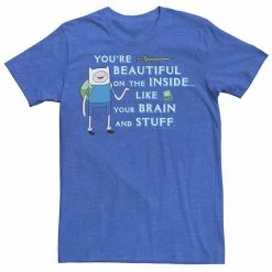 Licensed Character Men's Adventure Time Finn You're Beautiful Inside Portrait Tee Navy Heather -Licensed Character Shop unnamed file 22698