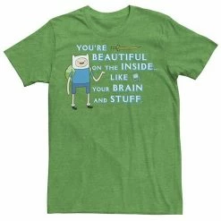 Licensed Character Men's Adventure Time Finn You're Beautiful Inside Portrait Tee Navy Heather -Licensed Character Shop unnamed file 22700