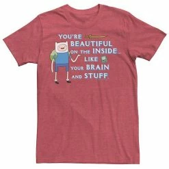Licensed Character Men's Adventure Time Finn You're Beautiful Inside Portrait Tee Navy Heather -Licensed Character Shop unnamed file 22701