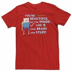 Licensed Character Men's Adventure Time Finn You're Beautiful Inside Portrait Tee Navy Heather -Licensed Character Shop unnamed file 22705