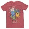 Licensed Character Men's Cartoon Network Adventure Time Finn & Jake Kapows Tee Silver -Licensed Character Shop unnamed file 22707