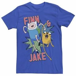 Licensed Character Men's Cartoon Network Adventure Time Finn & Jake Kapows Tee Silver -Licensed Character Shop unnamed file 22709