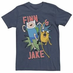Licensed Character Men's Cartoon Network Adventure Time Finn & Jake Kapows Tee Silver -Licensed Character Shop unnamed file 22710