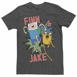Licensed Character Men's Cartoon Network Adventure Time Finn & Jake Kapows Tee Silver -Licensed Character Shop unnamed file 22712