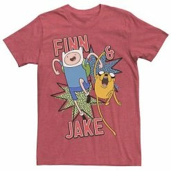 Licensed Character Men's Cartoon Network Adventure Time Finn & Jake Kapows Tee Silver -Licensed Character Shop unnamed file 22713