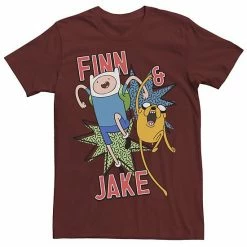 Licensed Character Men's Cartoon Network Adventure Time Finn & Jake Kapows Tee Silver -Licensed Character Shop unnamed file 22718