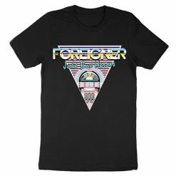 Licensed Character Men's Foreigner Jukebox Heroes 80s Tee Black