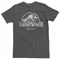 Licensed Character Men's Jurassic World Two Return Stone Logo Tee Athletic Heather