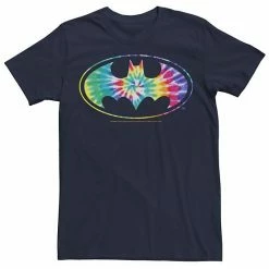 Licensed Character Men's DC Comics Batman Classic Tie Dye Bat Logo Tee Navy Heather -Licensed Character Shop unnamed file 22826