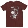 Licensed Character Men's Invader Zim Gir Schematic Tee Charcoal Heather