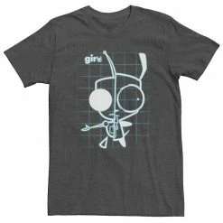 Licensed Character Men's Invader Zim Gir Schematic Tee Charcoal Heather -Licensed Character Shop unnamed file 22867