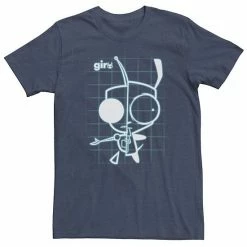 Licensed Character Men's Invader Zim Gir Schematic Tee Charcoal Heather -Licensed Character Shop unnamed file 22870