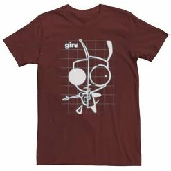 Licensed Character Men's Invader Zim Gir Schematic Tee Charcoal Heather -Licensed Character Shop unnamed file 22873