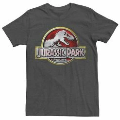Licensed Character Mens Jurassic Park Chrome Logo Tee Red -Licensed Character Shop unnamed file 22877