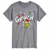 Licensed Character Men's Dr. Seuss Grinch Logo Group Tee Gray -Licensed Character Shop unnamed file 2288