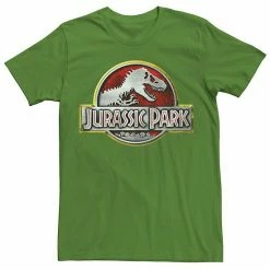 Licensed Character Mens Jurassic Park Chrome Logo Tee Red -Licensed Character Shop unnamed file 22883