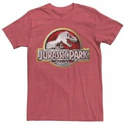 Licensed Character Mens Jurassic Park Chrome Logo Tee Red -Licensed Character Shop unnamed file 22884
