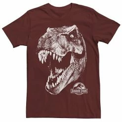 Licensed Character Men's Jurassic Park T-Rex White Head Roaring Tee Navy Heather -Licensed Character Shop unnamed file 22887
