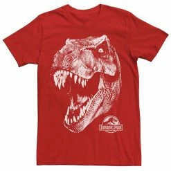 Licensed Character Men's Jurassic Park T-Rex White Head Roaring Tee Navy Heather -Licensed Character Shop unnamed file 22890