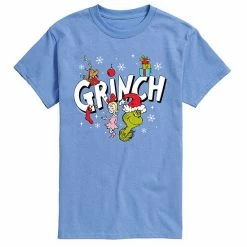 Licensed Character Men's Dr. Seuss Grinch Logo Group Tee Gray -Licensed Character Shop unnamed file 2290