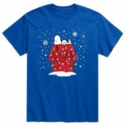 Licensed Character Men's Peanuts Joy Snoopy Tee Royal Blue