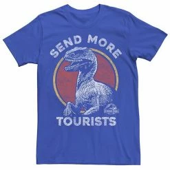 Licensed Character Men's Jurassic Park Raptor Says Send More Tourists Tee Royal Heather -Licensed Character Shop unnamed file 22931