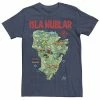 Licensed Character Men's Jurassic Park Islas Nublar Landmark Map Tee Black -Licensed Character Shop unnamed file 22943