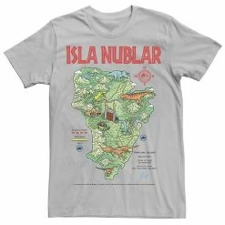Licensed Character Men's Jurassic Park Islas Nublar Landmark Map Tee Black -Licensed Character Shop unnamed file 22951