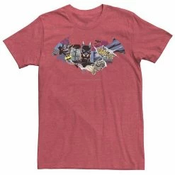 Licensed Character Men's DC Comics Batman Dark Comic Logo Graphic Tee Charcoal Heather