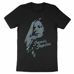 Licensed Character Men's Janis Joplin With Mic Tee