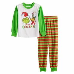 Licensed Character Boys 4-12 Jammies For Your Families® How The Grinch Stole Christmas Pajama Set